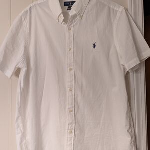 Ralph Lauren Men's White Casual Button Down Shirt